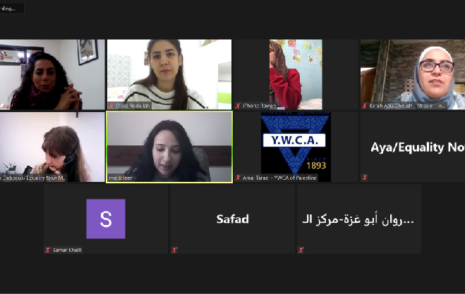 The YWCA of Palestine Conducts a Meeting with YW4A Project Partner Organizations